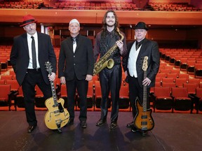 Robb Sharp and Lit'l Chicago are set to headline an evening of blues  March 12 at the Imperial Theatre in downtown Sarnia. From left, Sharp, John Esser, Chris Molyneaux and Rick "Catfish" Bardawill.
Handout/Sarnia Observer/Postmedia Network