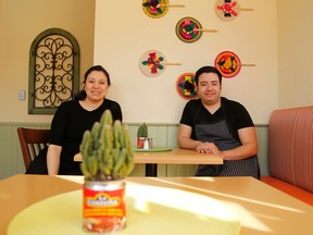 Emily Mountney-Lessard/The Intelligencer
Marlem Power and her brother Abraham Ramos are shown here in their restaurant Chilangos, on Thursday in Belleville. The restaurant opens for business this Monday.