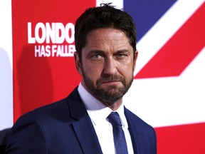 Gerard Butler poses at the premiere of the movie "London Has Fallen" at the ArcLight Cinerama Dome in Los Angeles, California March 1, 2016.  REUTERS/Mario Anzuoni