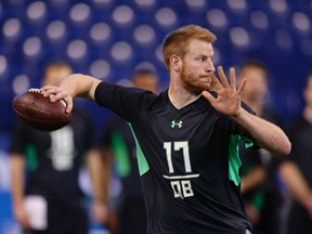 North Dakota State quarterback Carson Wentz could go the Browns second overall. (USA TODAY SPORTS)