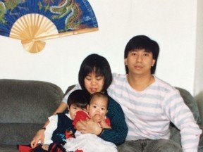 Submitted Photo
Maggie Chung with her big sister, mother, and father in the late 1980s. Chung, a child of refugees, is working with a local church group to sponsor a Syrian family of six.