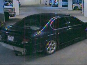 Edmonton police released images of two suspects and two vehicles that police suspect have been involved with five break and enters in parkades in northeast and northwest Edmonton since Feb. 24, 2016.