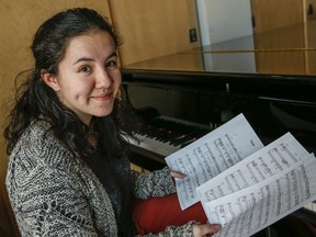 18 year old Milena Oliva is a singer /student at Regent Park School of Music in Toronto. For Blizzard story. On Friday February 26, 2016. Dave Thomas/Toronto Sun/Postmedia Network