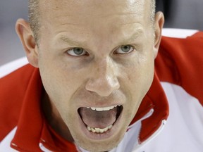 Team Canada skip Pat Simmons shot 99% in his opening-draw win over Quebec's Jean-Michel Menard at the Brier Saturday in Ottawa. (Jean Levac)