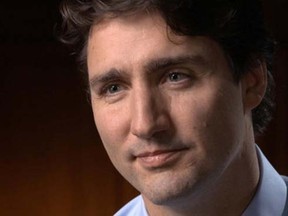 Prime Minister Justin Trudeau is seen in a screenshot from his interview on "60 Minutes." (CBS News)