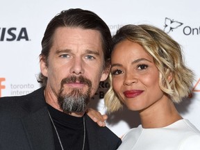 Actors Ethan Hawke and Carmen Ejogo attend the "Born to Be Blue" premiere during the 2015 Toronto International Film Festival at the Winter Garden Theatre on September 13, 2015 in Toronto, Canada.  Amanda Edwards/Getty Images/AFP