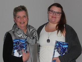 Michelle Hansen and Riley MacLennan were the recipients of the 2016 Inspiring Woman and Inspiring Young Woman in Huron awards respectively. (Laura Broadley/Goderich Signal Star)