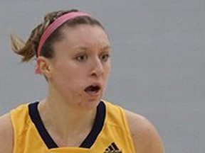 Jenny Wright of the Queen's Gaels is an Ontario University Athletics first-team all-star in women's basketball for the third year in a row. (Queen's University Athletics)