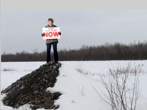 Lucie Régimbald is against the proposed dump near Carlsbad Springs in Ottawa, March 07, 2016. Photo by  Jean Levac