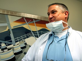 Dutch dentist, Jacobus Van Nierop, is pictured in his dental office in Chateau-Chinon, France, in this photo dated May 16, 2009. Van Nierop dubbed the “horror dentist” by French media went on trial March 8, 2016, facing charges of intentional violence and fraud. (AP Photo/Christophe Masson)