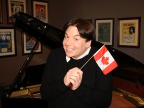 This photo provided by courtesy of Candy Factory Films shows, Mike Myers, in a scene from the documentary film, "Being Canadian," directed by Robert Cohen and produced by The Sibs. (Candy Factory Films)