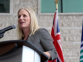 Catherine McKenna, Minister of Environment and Climate Change, was the guest speaker at an International Women's Day breakfast reception that Mayor Jim Watson hosted at Ottawa City Hall, Tuesday. Caroline Phillips/Postmedia