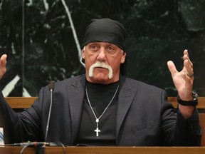 Terry Bollea, aka Hulk Hogan, testifies in court during his trial against Gawker Media, in St Petersburg, Florida March 8, 2016. Hogan testified on Tuesday he no longer was "the same person I was before" following personal setbacks and the humiliation suffered when the online news outlet Gawker posted a video of him having sex with a friend's wife.   REUTERS/Tampa Bay Times/John Pendygraft/Pool