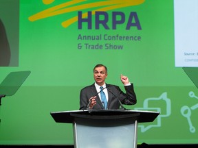 CIBC economist Benjamin Tal at his keynote at the Human Resources Professionals Association's 2016 Annual Conference.
