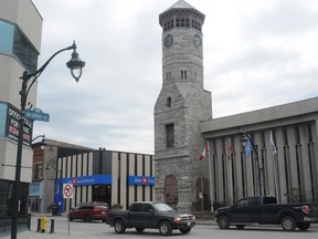 Ernst Kuglin/The Intelligencer
The old clock tower in Trenton is the focal point of a court case involving the City of Quinte West,. The site’s current owner claims the city did not disclose structural concerns prior to the sale of the building.