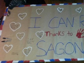 Facebook Photo
A banner signed by students currently staying in residence at Sagonaska Demonstration School to show what the school means to them, as well as the progress they have made while attending our school.