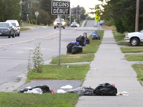 Gino Donato/Sudbury Star
Under a plan adopted by city council this week, trash will be reduced from three to two bags per week in October. In October 2019, trash collection will be further reduced to one bag per week and in February 2021, trash collection will only take place on a biweekly basis, with garbage collectors gathering a maximum of two bags.