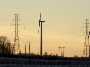 Lambton County is home to more than 150 wind turbines, including two large wind projects built by NextEra and Suncor. But the county isn't found on a list of approved energy projects, announced Thursday. (File photo/Postmedia Network)