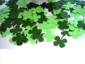 Put four-leaf clover confettti on the bar and food table to add to the festive decor.