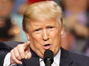 U.S. Republican presidential candidate Donald Trump speaks at a campaign rally in Fayetteville, North Carolina March 9, 2016. REUTERS/Jonathan Drake