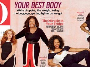 Oprah Magazine tweeted the cover of the star that shows off her weight loss. (Twitter)