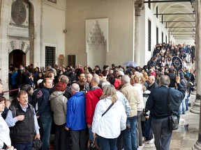 You can either stand in line at the Topkapı Palace in Istanbul...or walk right in with a sightseeing pass purchased from one of the less-crowded sights. (photo: Dominic Arizona Bonuccelli)