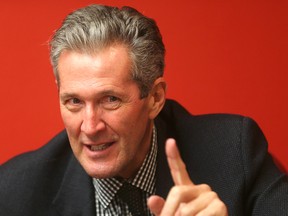 Manitoba Conservative leader Brian Pallister speaks to the Winnipeg Sun editorial board in Winnipeg, Man. Monday March 7, 2016.