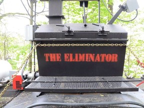 A photo of an incinerator released as an exhibit at the Tim Bosma trial in Hamilton, Ont. (THE CANADIAN PRESS/HO)