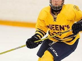 Katrina Manoukarakis of the Queen's Gaels has been named rookie of the year in the OUA women's hockey league. (Queen's University Athletics)