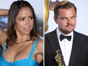 Stacey Dash and Leonardo DiCaprio. (WENN.COM file photos)