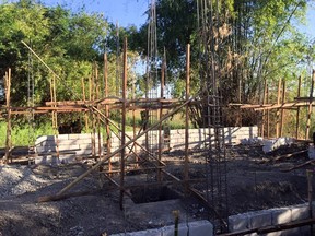 The framework for the Baptist church being built in Balanti, Philippines. - Photo supplied