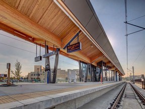 The Kingsway/Royal Alex LRT station designed by Stantec Architecture, which received the Institutional Wood Design Award.