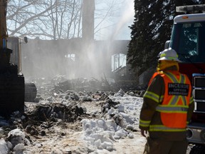 The former Saudi Arabia embassy in Gatineau was destroyed in an early morning fire, Saturday, March 12, 201t6. (James Park/Postmedia Network)