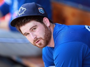 Toronto Blue Jays starting pitcher Drew Hutchison (36) looks on during the first inning against the New York Yankees at George M. Steinbrenner Field in Tampa on March 10, 2016. (Kim Klement/USA TODAY Sports)