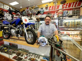 Avenue Trading Post owner Rico Potestio poses for a photo at the store, 9544 - 118 Ave., in Edmonton Alta. on Friday March 11, 2016. David Bloom Bloom, David / David Bloom