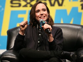 Ellen Page speaks at a panel discussion during South By Southwest at the Austin Convention Center on Saturday, March 12, 2016, in Austin, Texas. (Photo by Rich Fury/Invision/AP)