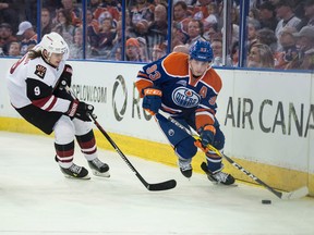 Ryan Nugent Hopkins's return to the lineup marks the first time in the regular season the Oilers have had all their top-end forwards in the lineup in the same game. (Shaughn Butts)