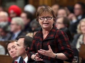 Minister of Public Services Judy Foote, answers a question during Question Period in the House of Commons on Parliament Hill in Ottawa, on Thursday, December 10, 2015. THE CANADIAN PRESS/Fred Chartrand