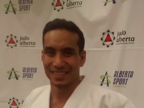 Dr. Rashad Chin won the silver medal in the Edmonton International Judo championships senior men’s brown- and black-belt 60 kg division Sunday at West Edmonton Mall. (Jason Hills)