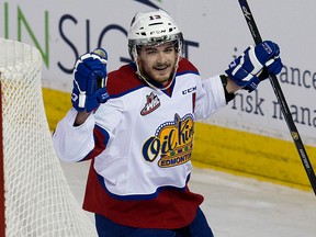 Captain Brandon Baddock and the Oil Kings defeated the division-leading Lethbridge Hurricantes 4-3 Sunday to remain two points up on the Medicine Hat Tigers for the eighth-and-final playoff spot in the conference. (File)