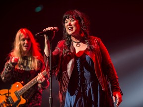 Vocalist Ann Wilson and her sister, guitarist Nancy Wilson are the long serving members of Heart, who had their fans on their feet at the Jubilee Auditorium on Sunday. (Shaughn Butts)