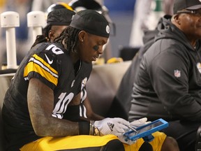 Steelers wide receiver Martavis Bryant (10) was suspended for the 2016 season by the NFL on Monday, March 14, 2016. (Charles LeClaire/USA TODAY Sports/Files)