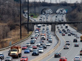 Traffic on the Don Valley Parkway (Michael Peake/Toronto Sun files)