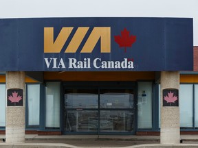The Via Rail Canada station is seen in Edmonton, Alta., on Monday March 14, 2016. Greyhound has confirmed the bus company will move its downtown depot to the rail station at 12304 121 Street in Edmonton.