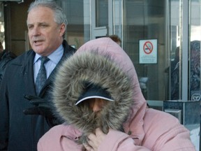April Luckese leaves Brampton court Jan. 21, 2011 after receiving bail. (Dave Thomas/Toronto Sun)