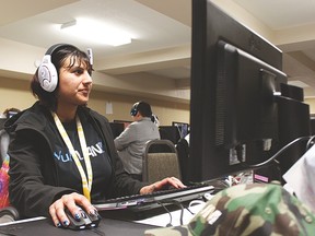 Regina McDougall warms up before the Call of Duty tournament at this year’s VulcLAN event at the Vulcan Lodge Hall. Other tournaments included League of Legends and a pre-alpha build of Unreal Tournament. This year’s tournament saw all but one seat sell out, and organizer Ben Heide has already booked both the Lodge Hall and Cultural-Recreational Centre in anticipation of needing extra space for next year’s tournament.