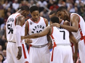 Kyle Lowry showed leadership in huddling his team together in face of adversity against Chicago Bulls on Monday in Toronto.