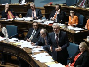 The Selinger government's last day in the legislature Tuesday as they now await the fate of Manitoba's voting public.