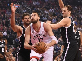 Raptors centre Jonas Valanciunas was ruled out of Tuesday’s tip against the host Milwaukee Bucks. Valanciunas left Monday's game against the Chicago Bulls with an injury. (USA Today Sports)