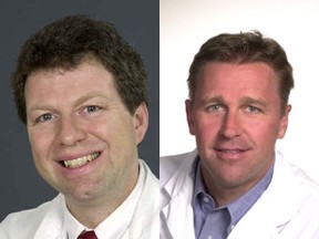 Dr. George Sandor, left, and Dr. Cameron Clokie have been charged with fraud related to their billing practices.